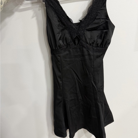 wild fable Black Lace-Trim Mini Dress - Picture 3 of 4